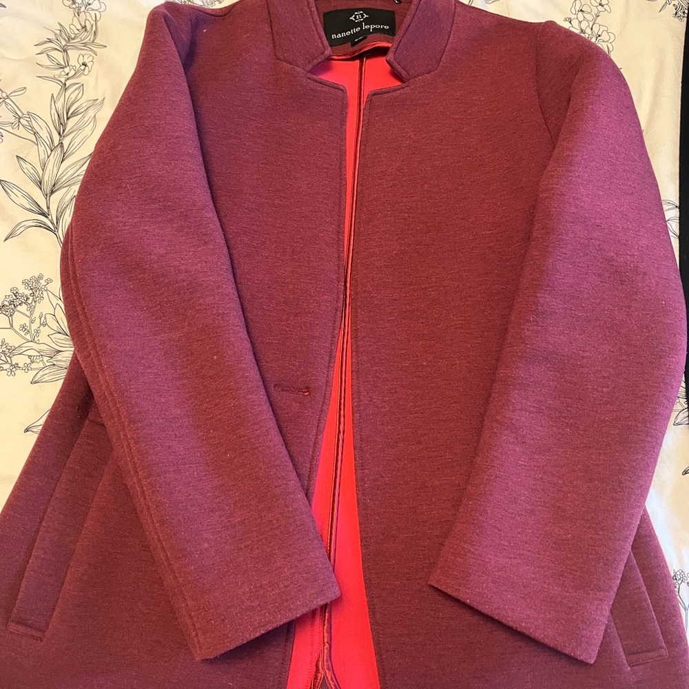 Nanette Lepore Burgandy Coat